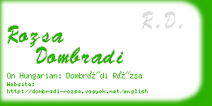 rozsa dombradi business card